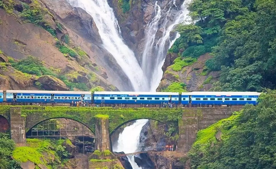 Dudhsagar Falls With Monkey Island